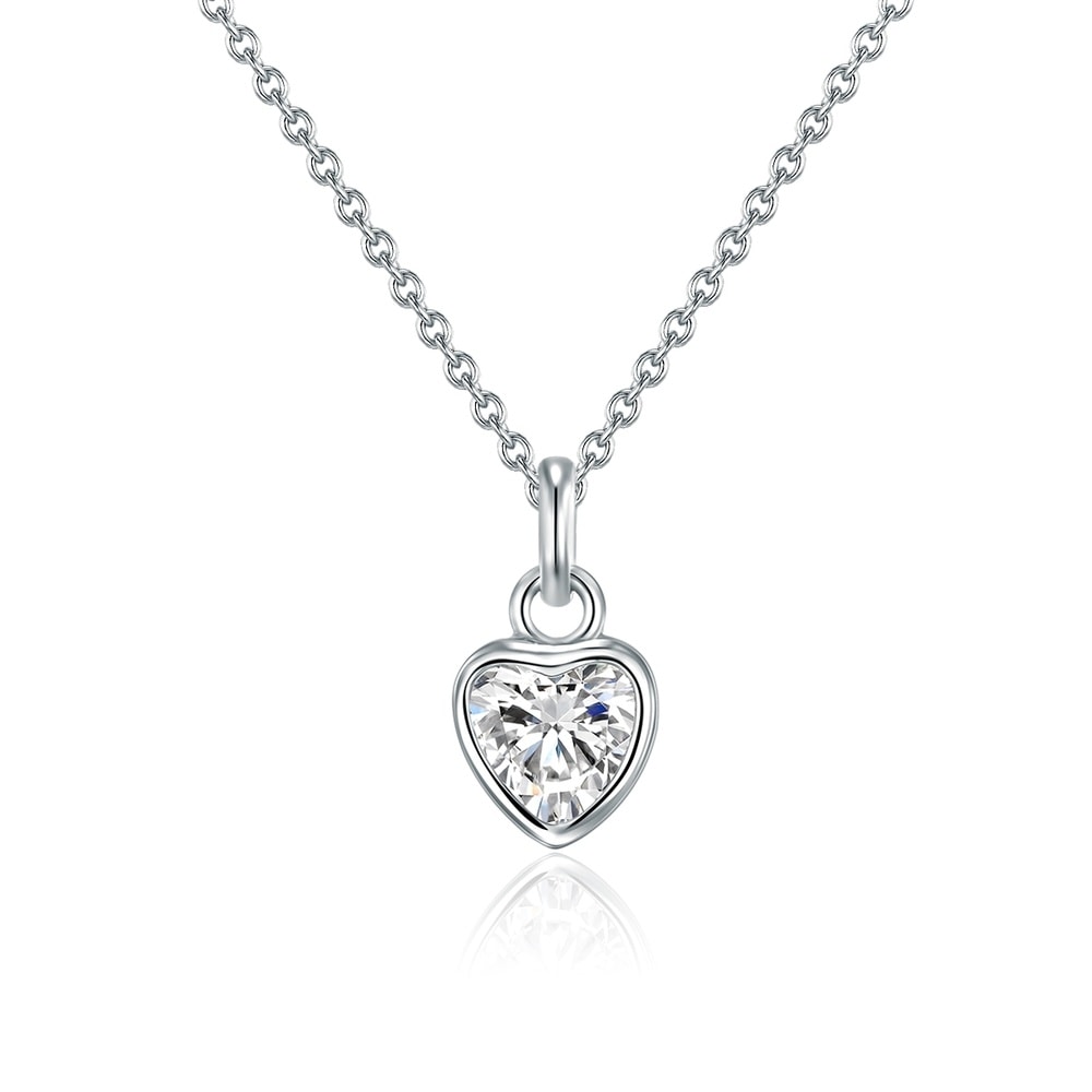 Rafaela Donata Collier en argent Coeur Argent sterling Oxyde de zirconium (CZ) en Argent collier