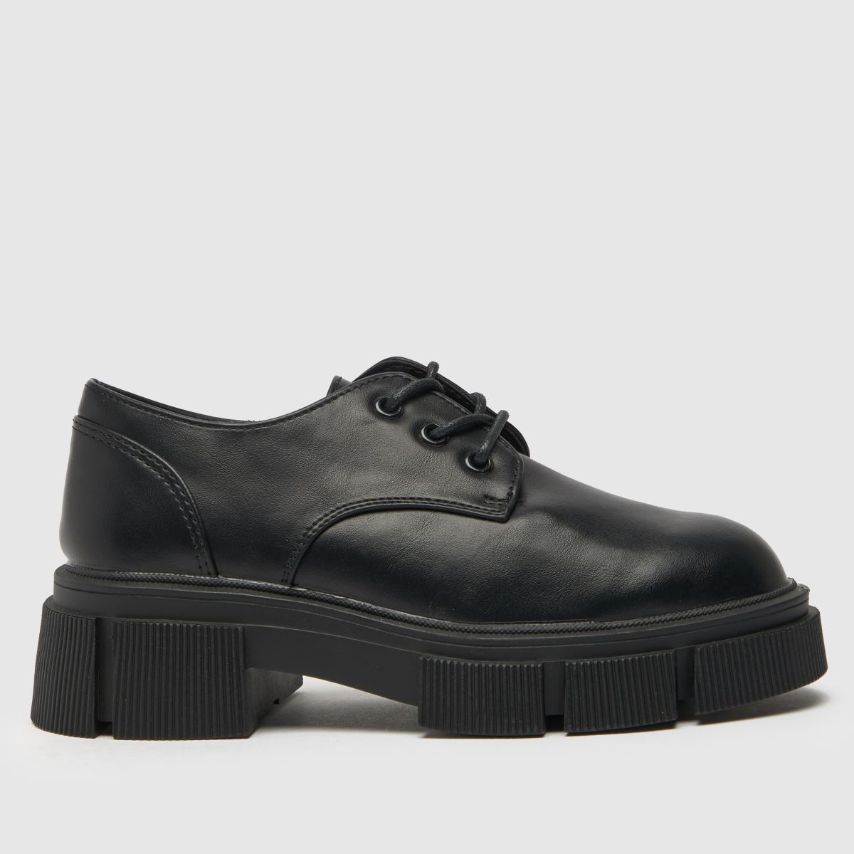 Schuh svarta Lofty grova spetsskor för flickor och juniorer
