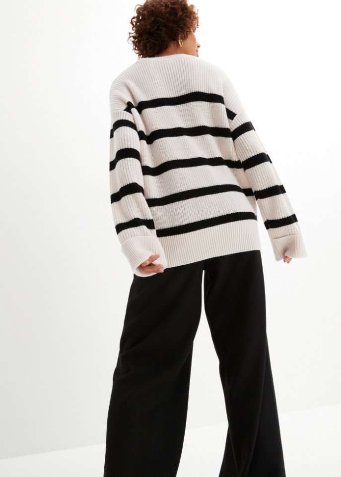 Wollpullover mit lockerer Passform