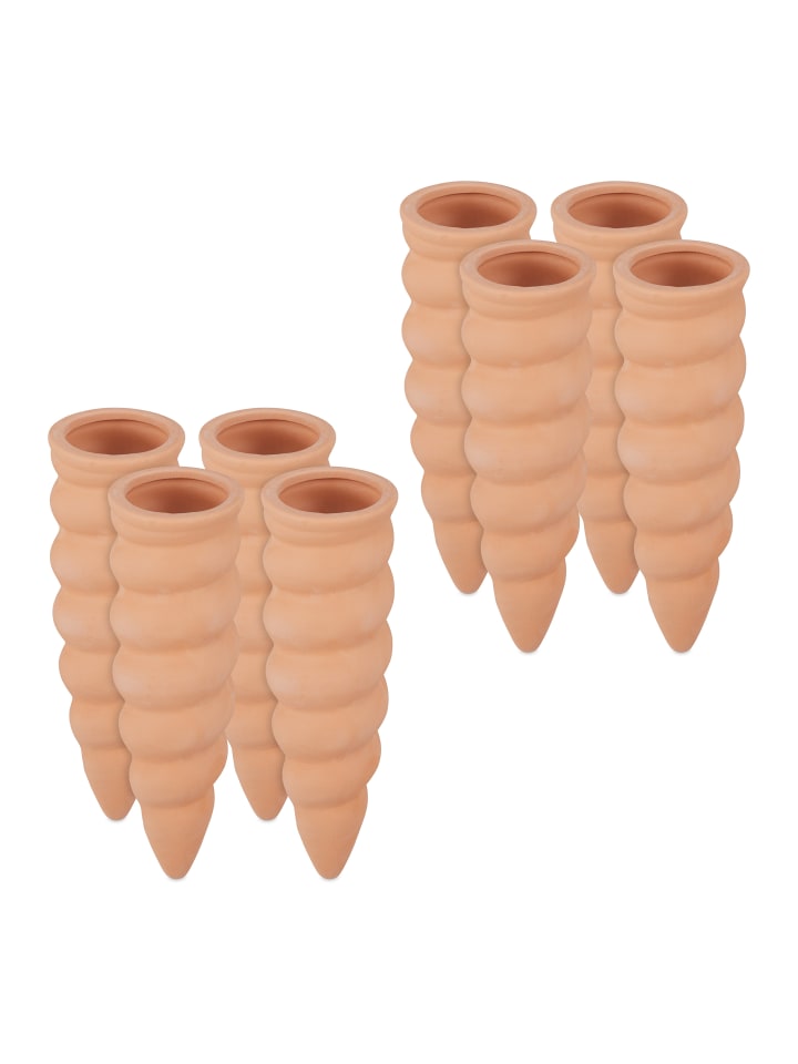 relaxdays 8x Tonkegel Bewässerung in Terrakotta günstig kaufen onesize