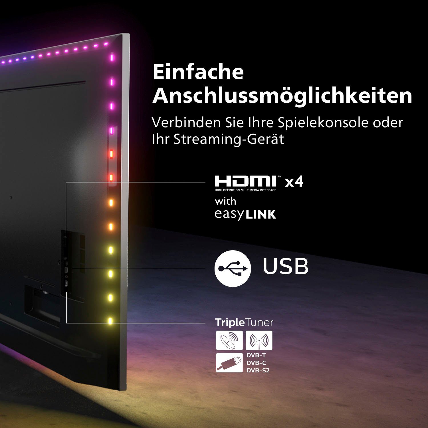 Philips 55PML9507/12 LED-Fernseher (139 cm/55 Zoll, 4K Ultra HD, Android TV, Smart-TV)