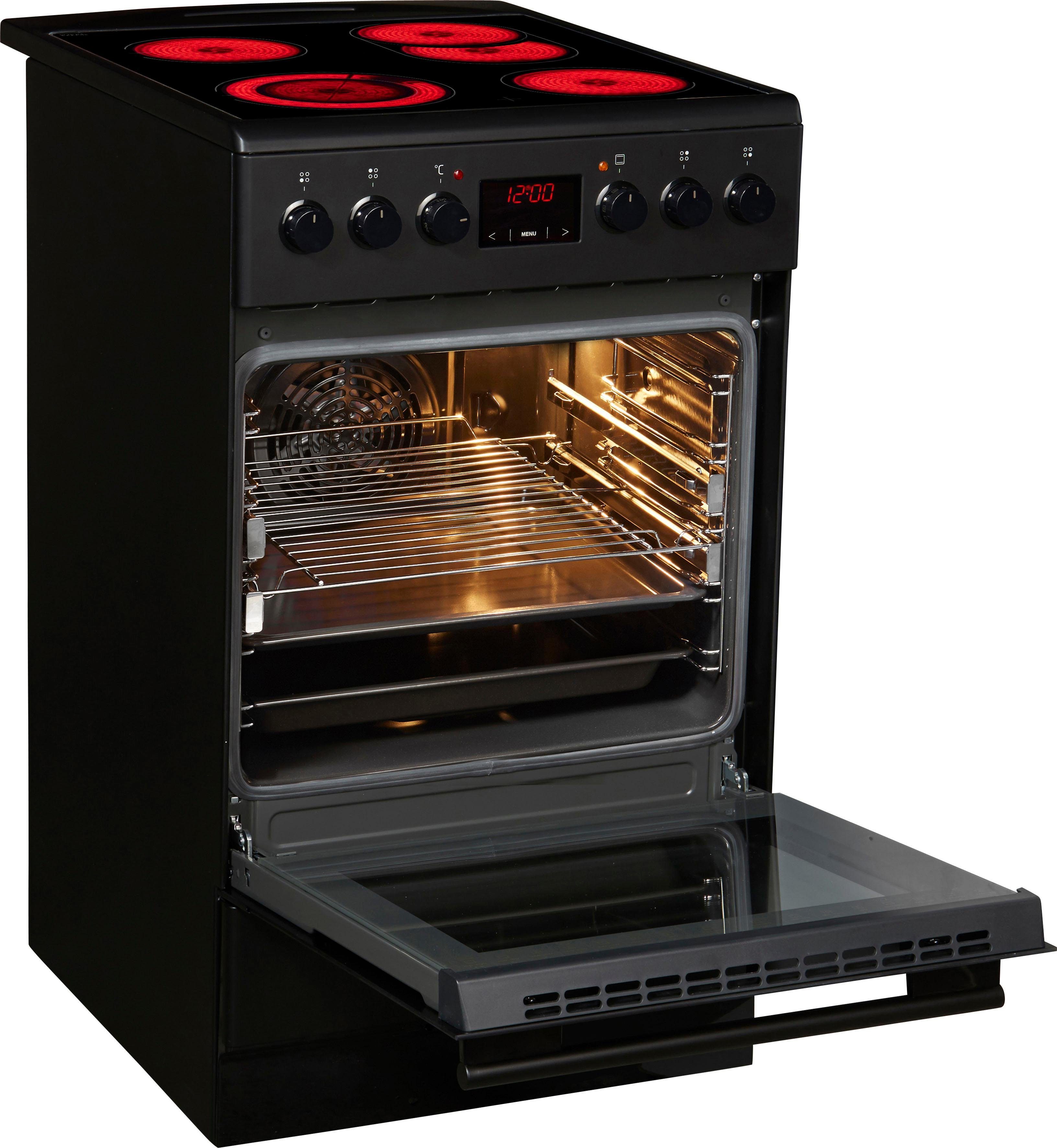 Amica Elektro-Standherd SHC 11503 SM, mit 2-fach-Teleskopauszug, Steam Clean