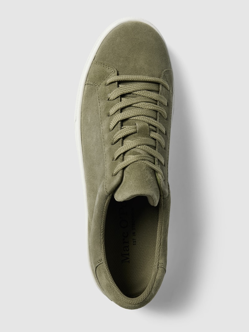 Sneaker mit Label-Details Modell 'Agar' in olivgrün