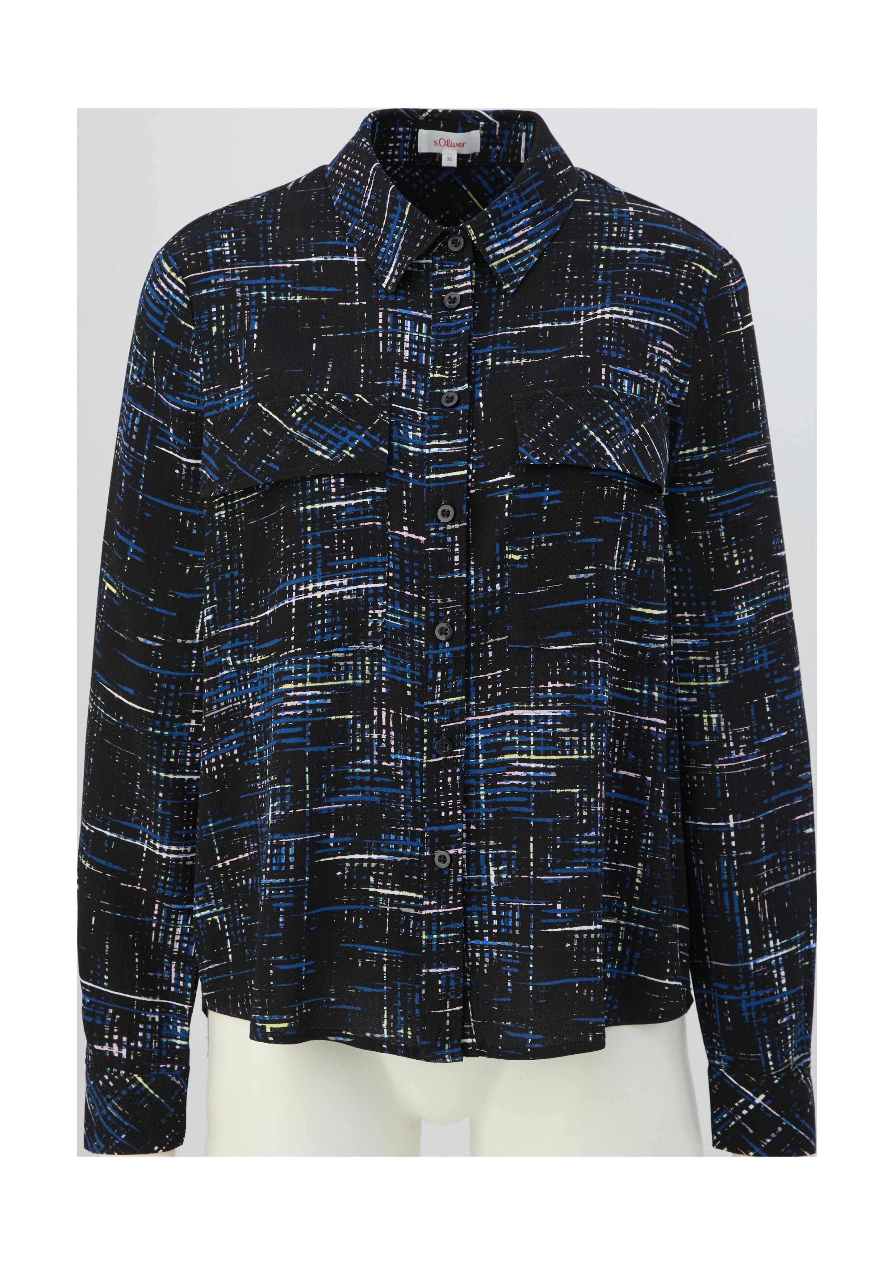 Viskosebluse mit Allovermuster  2124786-99A0