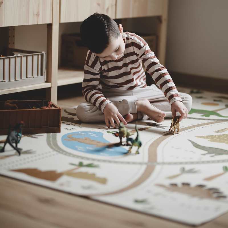 Tapis de jeu indoor & outdoor 123x180cm LITTLE JURASIC