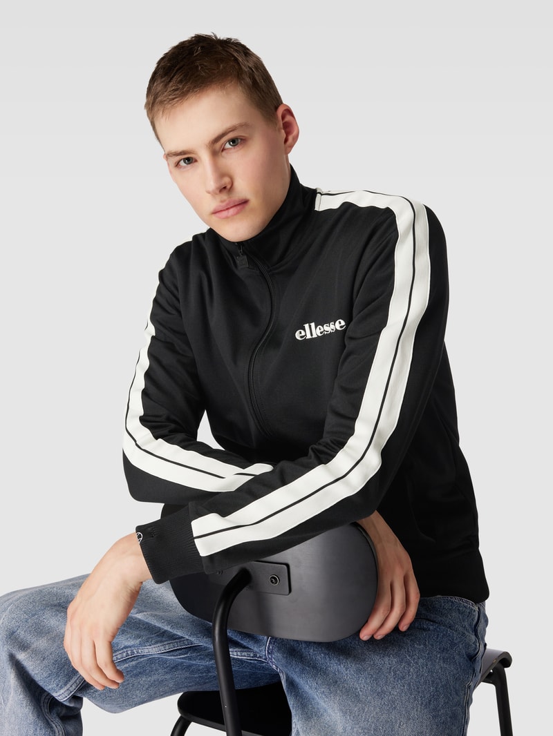 Trainingsjacke mit Eingrifftaschen Modell 'SCHIANVONE' in schwarz