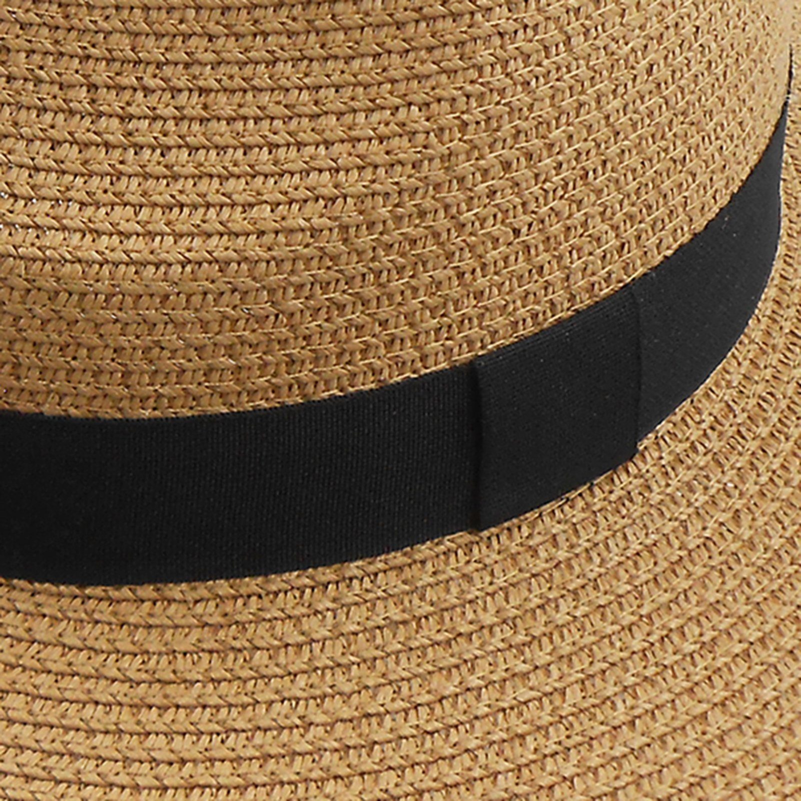 Yalion Sonnenhut Strohhut Temperament Sonnenhüte Breiter Krempe Strandmütze Beige