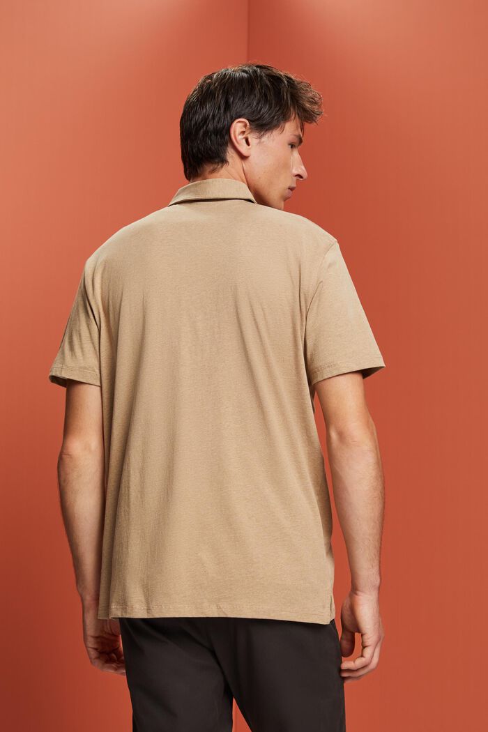 Hemd mit Polokragen aus Baumwolljersey