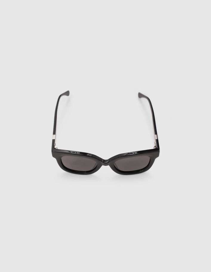 Lunettes solaires noires style oversize papillon Femme
