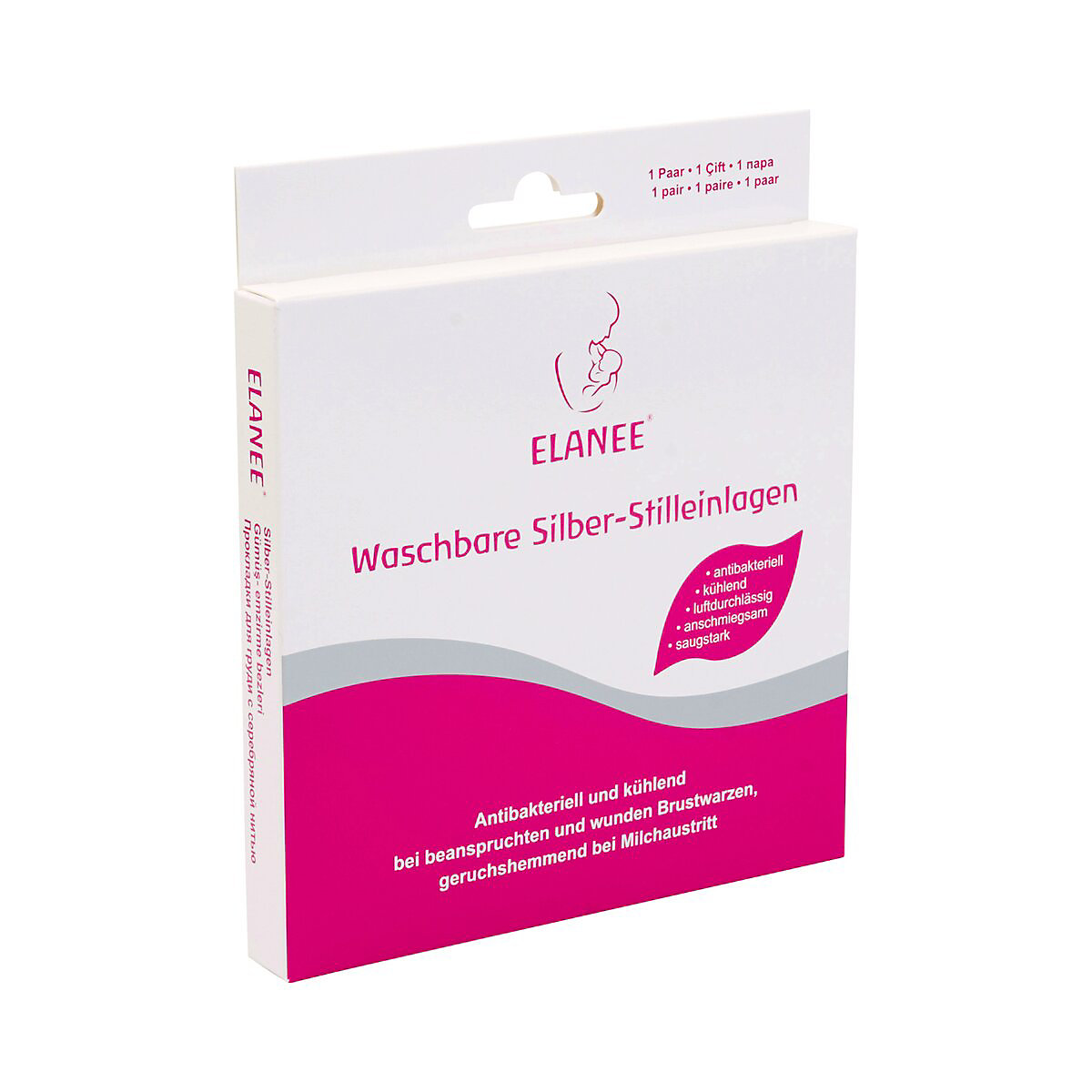 2er-Pack Stilleinlagen mit Silber, waschbar
