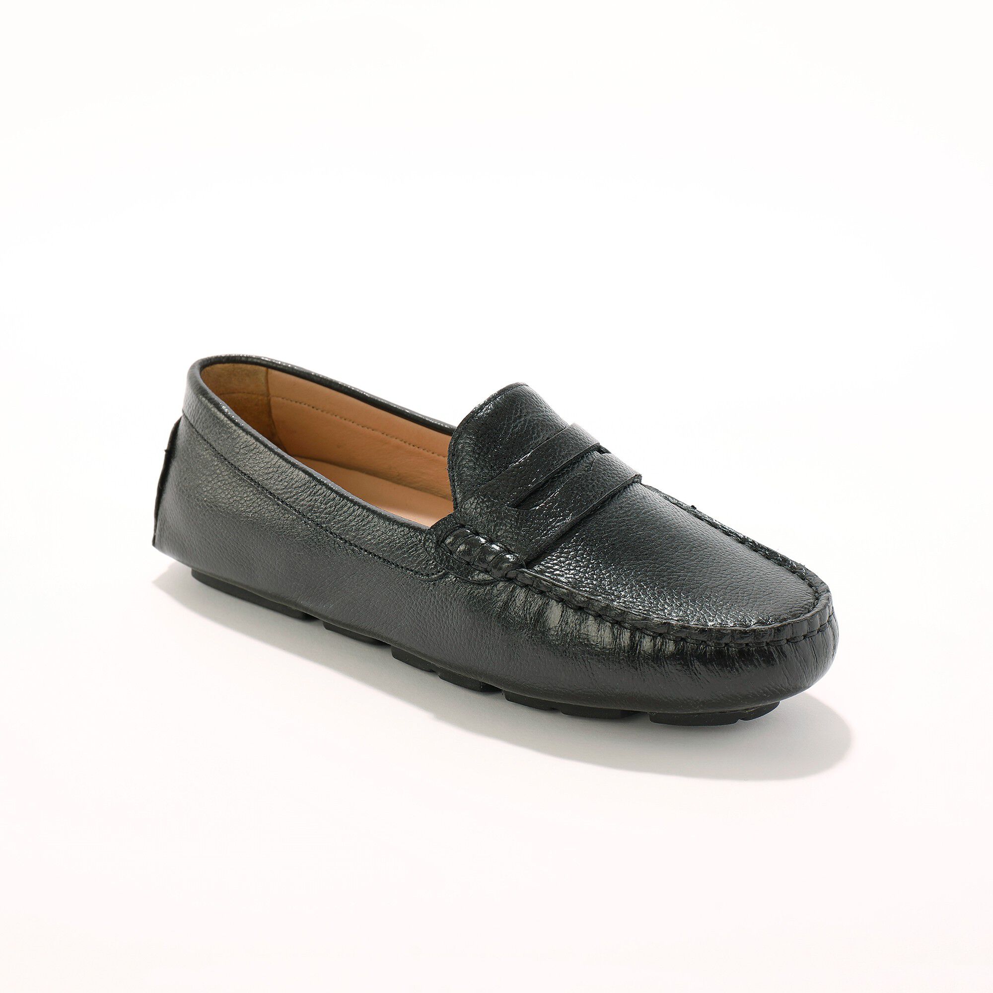 Mocassins en cuir grainé