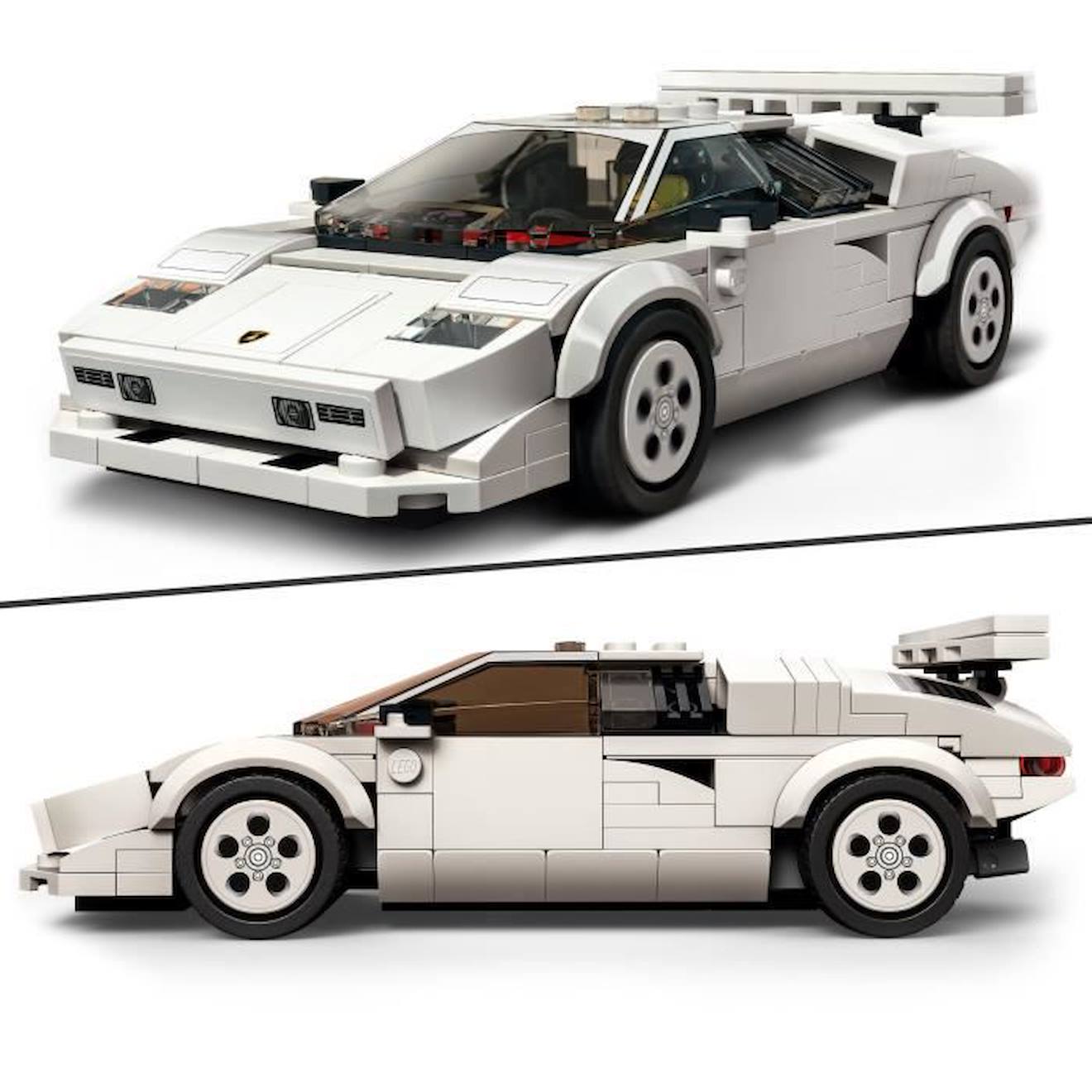 LEGO® 76908 Speed Champions Lamborghini Countach, Jouet modèle de Voiture de Course Pour les Enfants de 8 Ans et Plus blanc