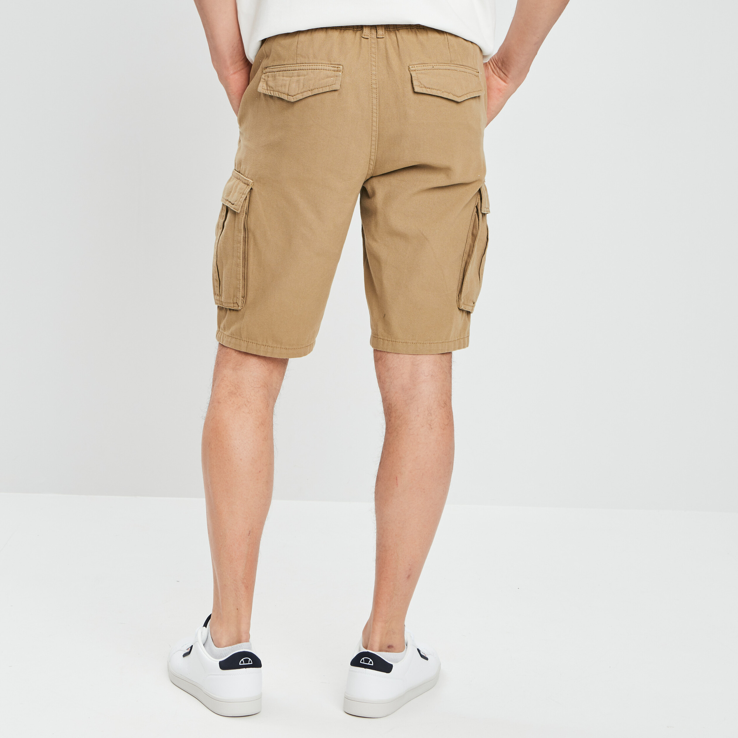 Short cargo à coulisse vert kaki homme | La Halle
