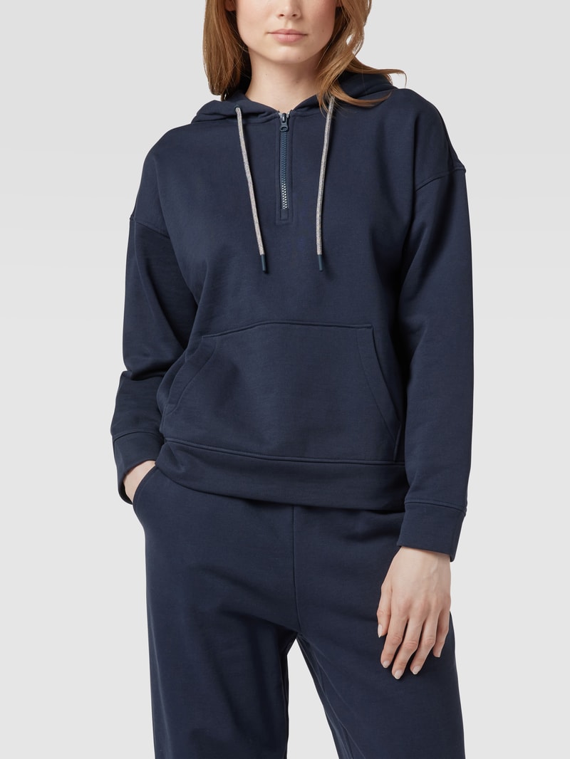 Hoodie aus Baumwolle in dunkelblau
