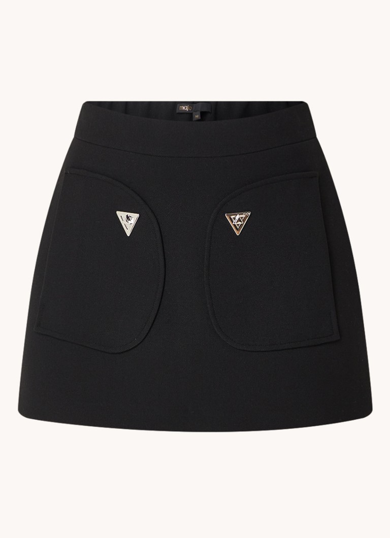 Slip Maje Mini con tasche laterali e logo
