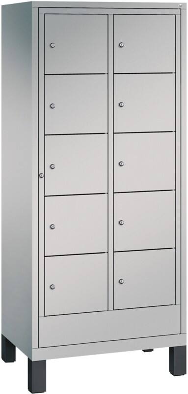 C P S 3000 Evolo Metall Schließfach 11 Tür Zylinderschloss 810 x 500 x 1.850 mm Weiß 48060-205 S10144