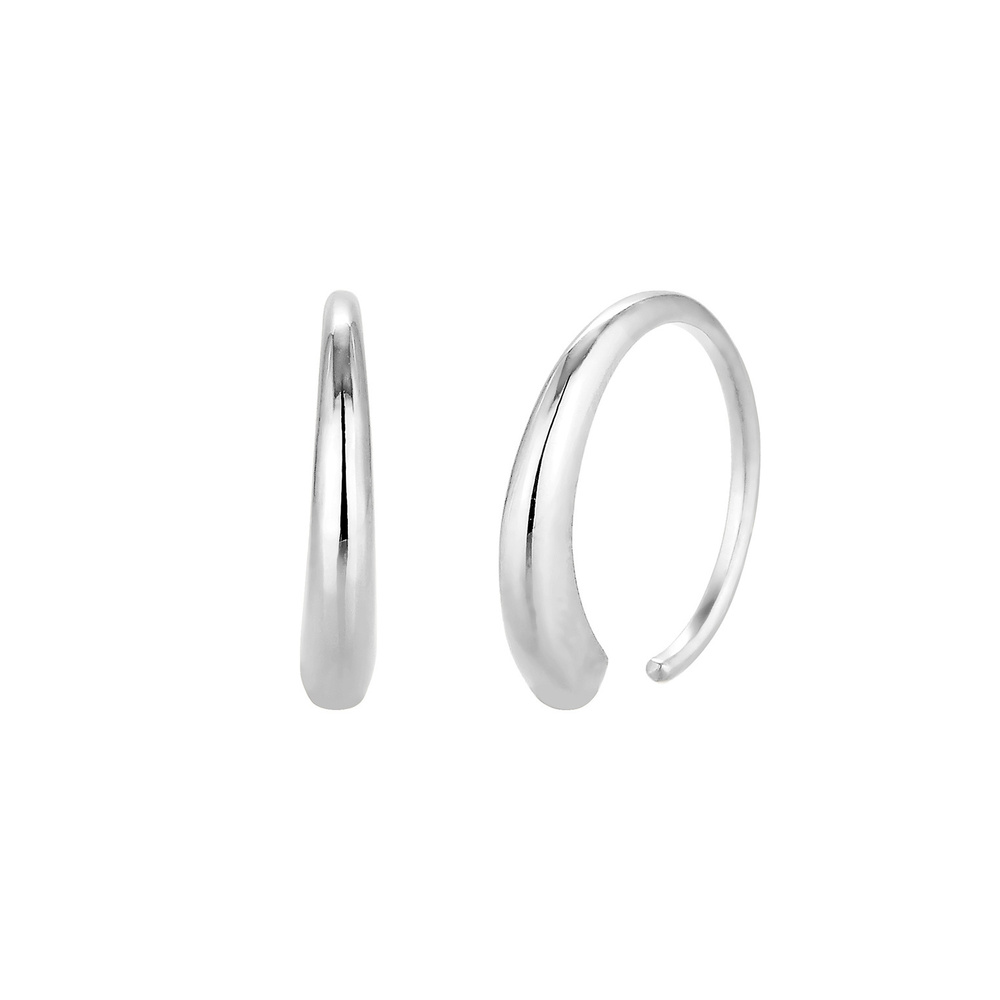 Elli Elli Boucles d'Oreilles Femme Créoles s'Ouvrent au Moderne en Argent Sterling 925 Boucles d'oreilles