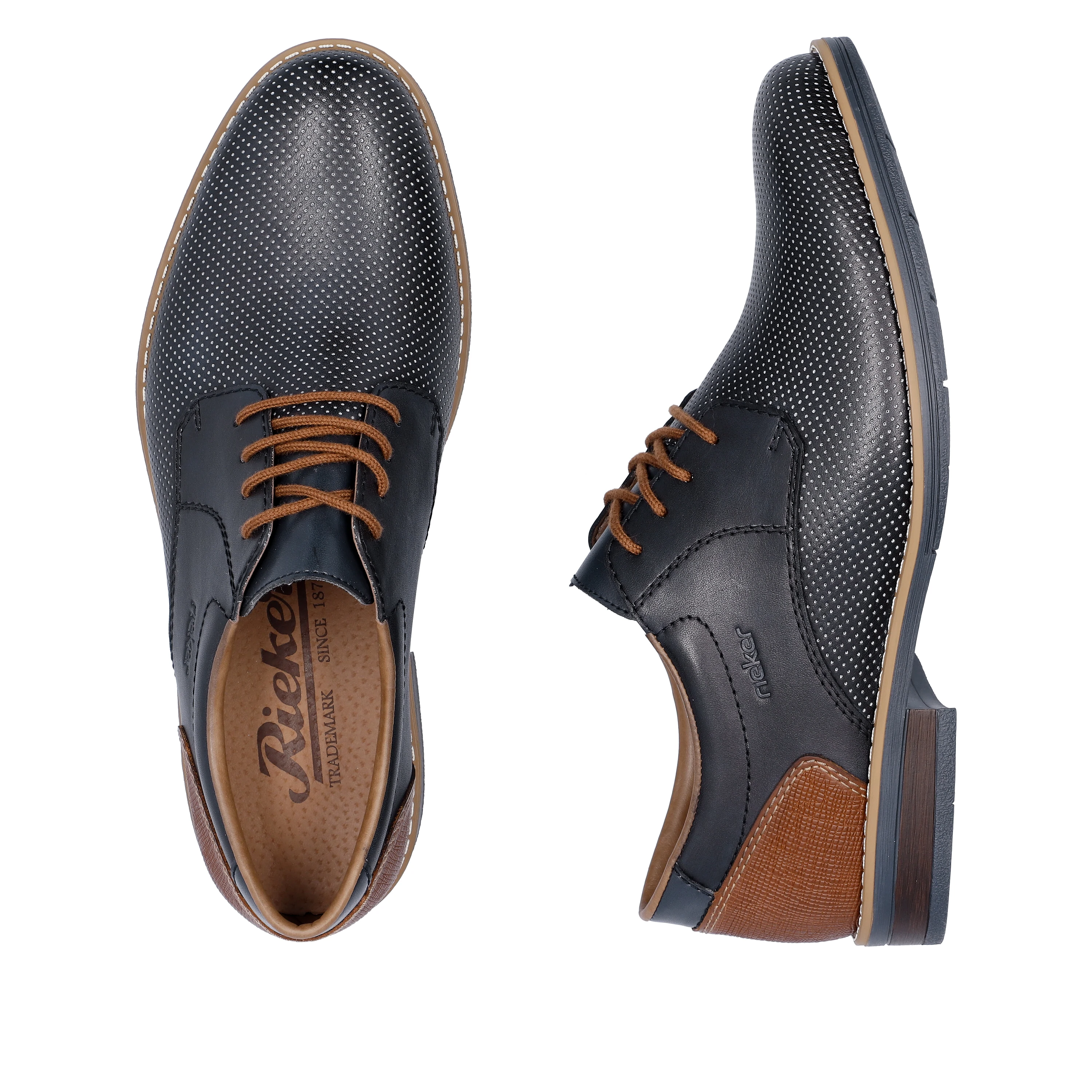 Rieker Herren Schnürschuhe marineblau