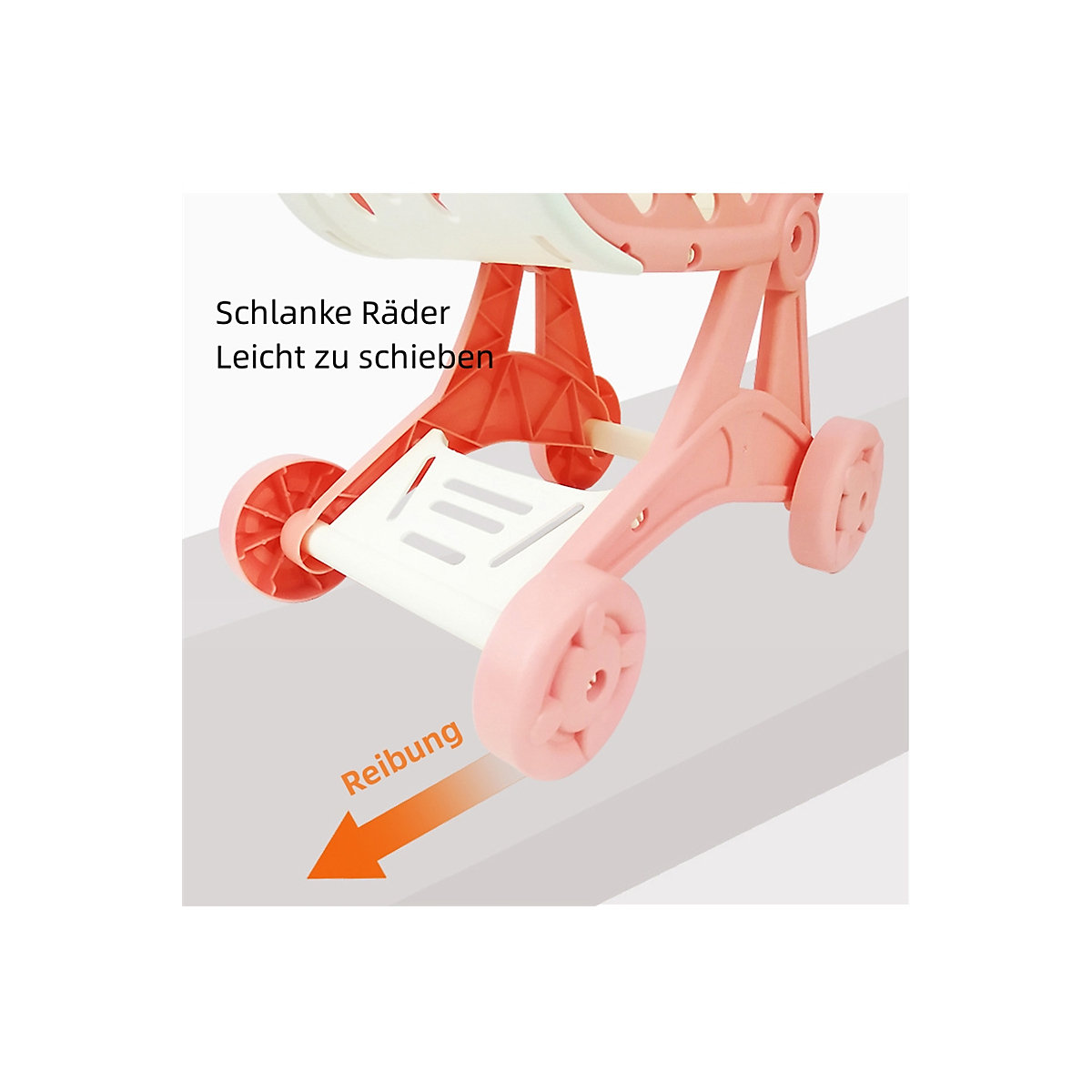 Kindersimulations-Einkaufswagen-Spielhausspielzeug Simulation Baby Trolley Supermarkt Einkaufswagen Spielzeug