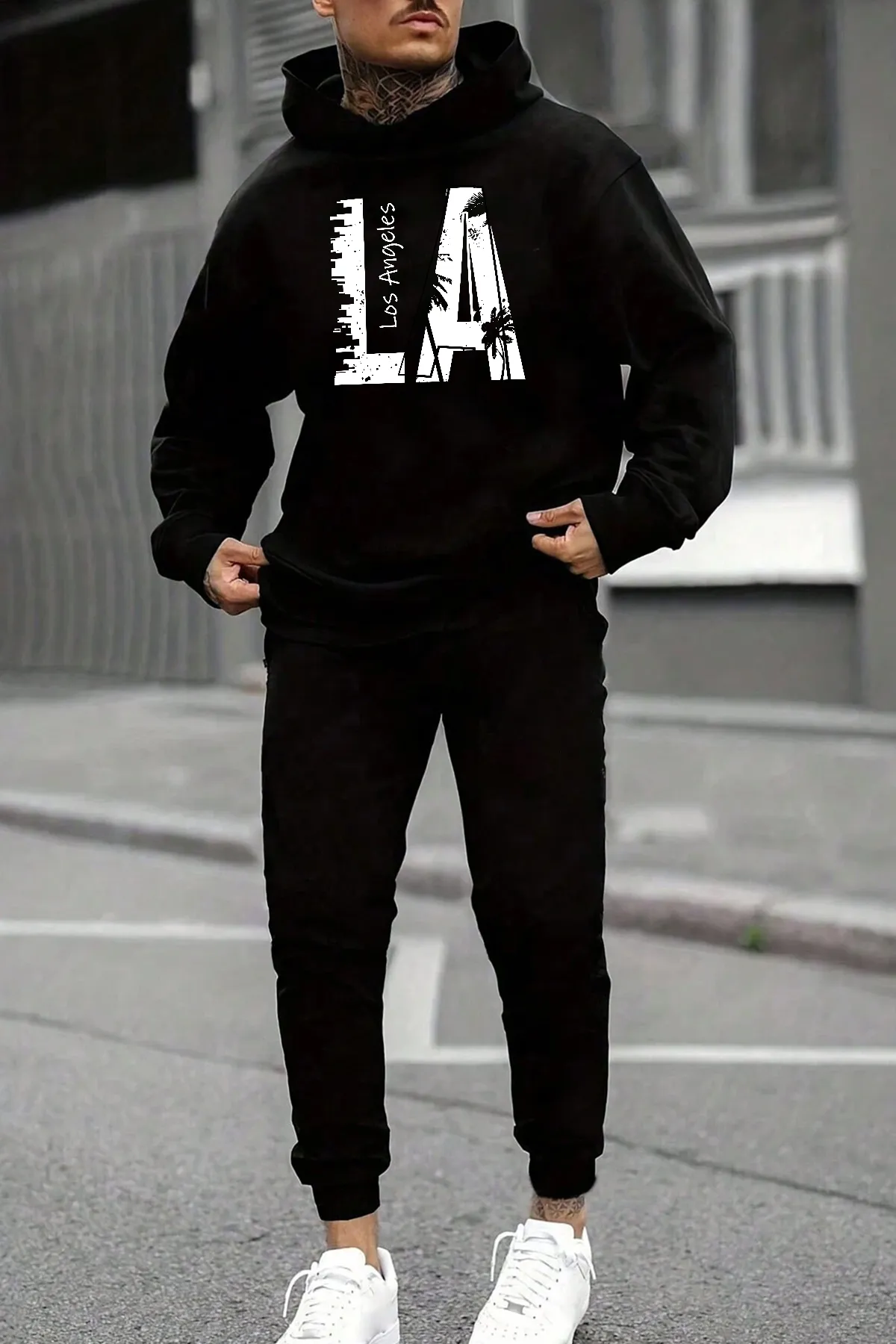 uyguntarz  Unisex-Anthrazit-Trainingsanzug-Set