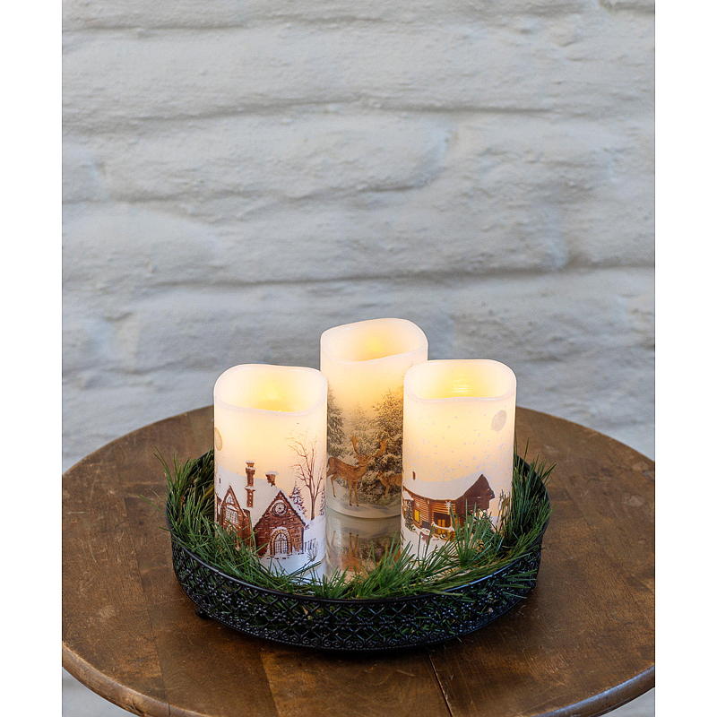 Vie Selected Kubbelys 12,5 cm ø 7,5 cm LED voks print timer