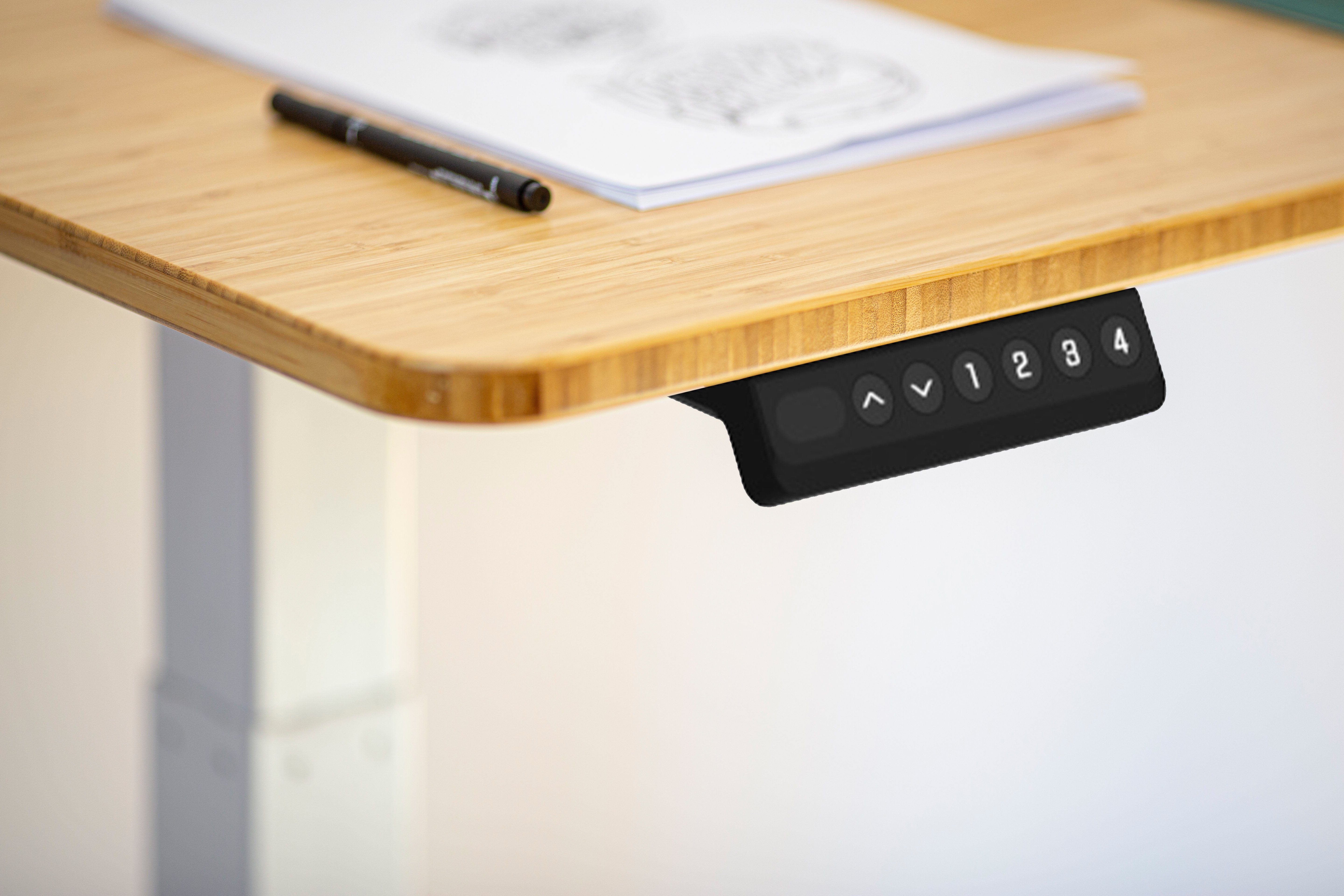 AGIl Schreibtisch elektrisch höhenverstellbarer Schreibtisch - 120*60 cm Komplett-Set
