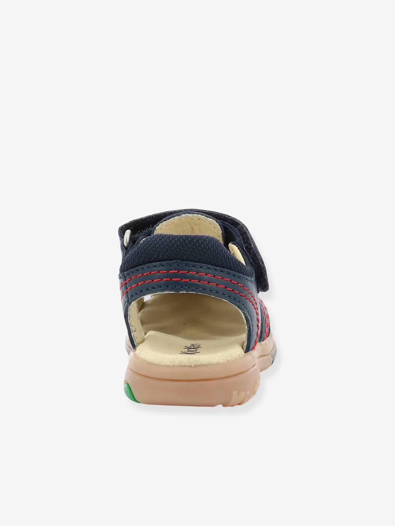 Sandales cuir garçon Platinium KICKERS® marine