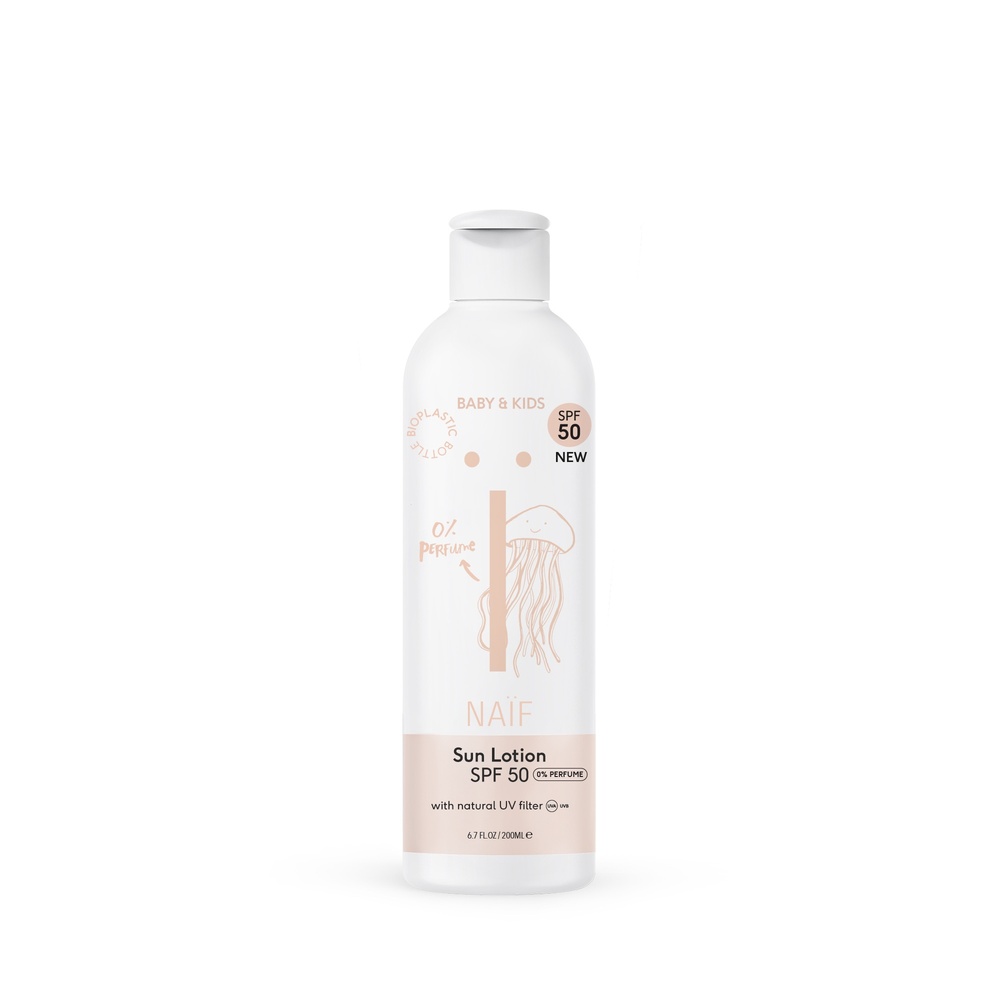 Naïf Natural Skincare Baby & Kids Sun Lotion SPF50 perfume free 200ml Suncare