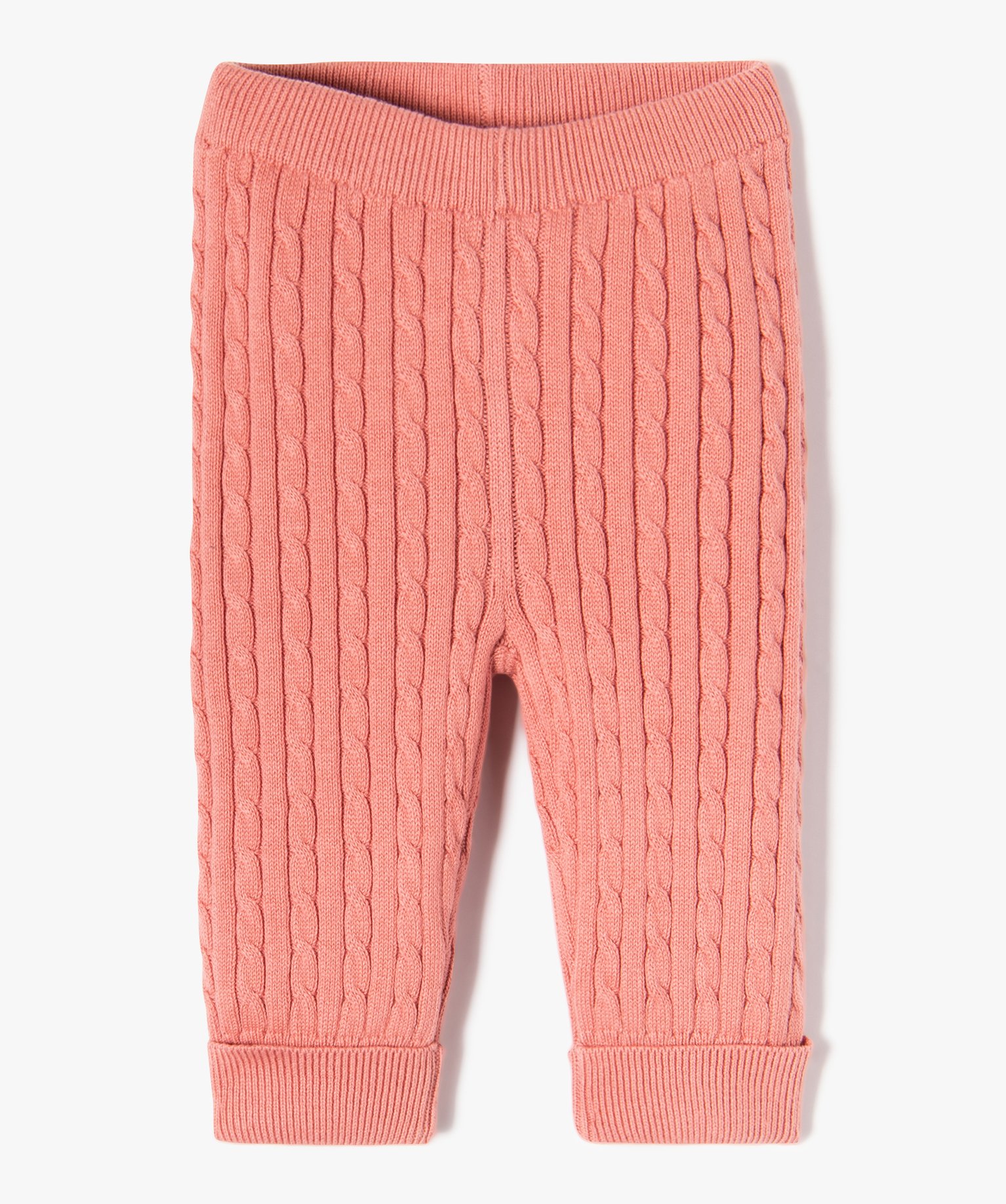 Ensemble 2 pièces robe + pantalon en maille bébé fille ecru | GEMO