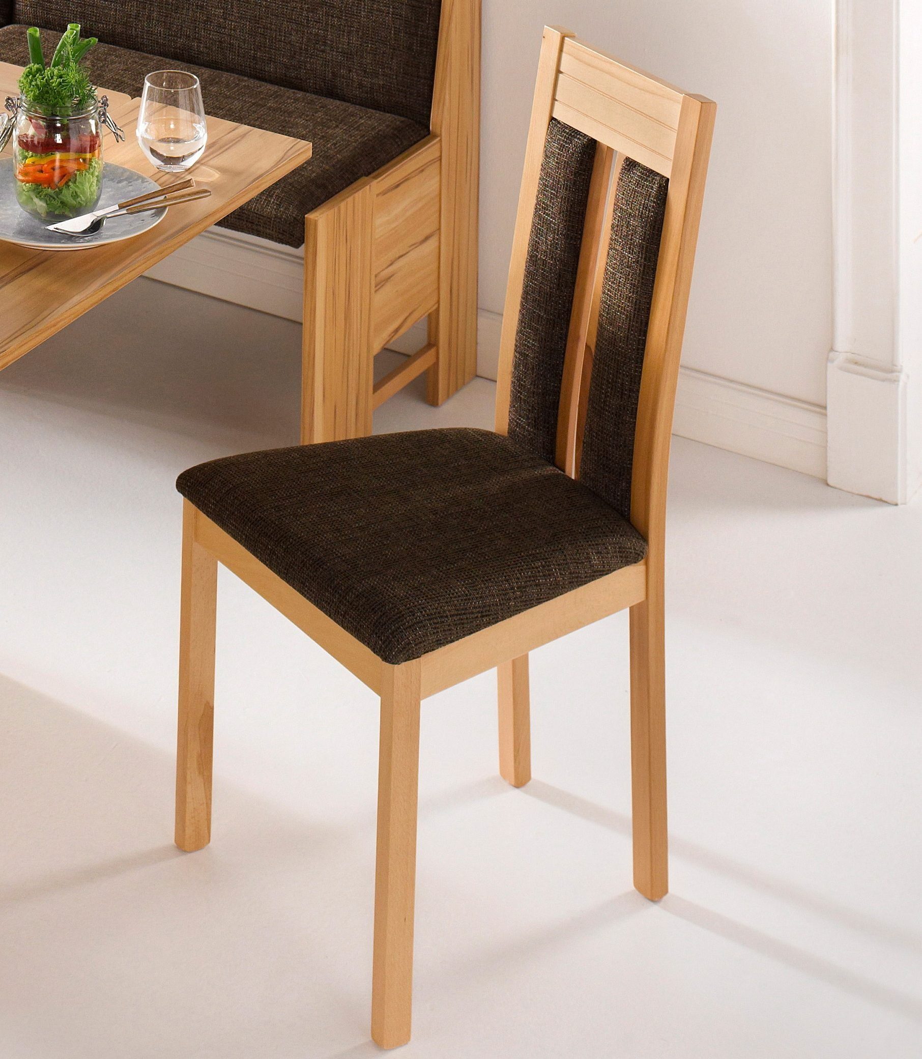 SCHÖSSWENDER 4-Fußstuhl (Set, 2 St), Gestell Massivholz
