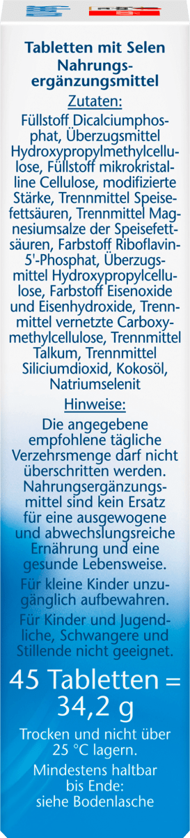 Selen 120 Depot Tabletten 45 St, 34,2 g