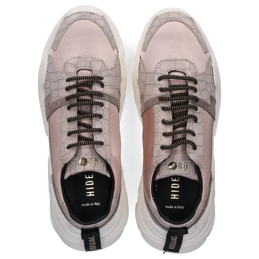 Hide & Jack - Sneaker low SPEEDBUMP Kalbsleder Logo beige - beige