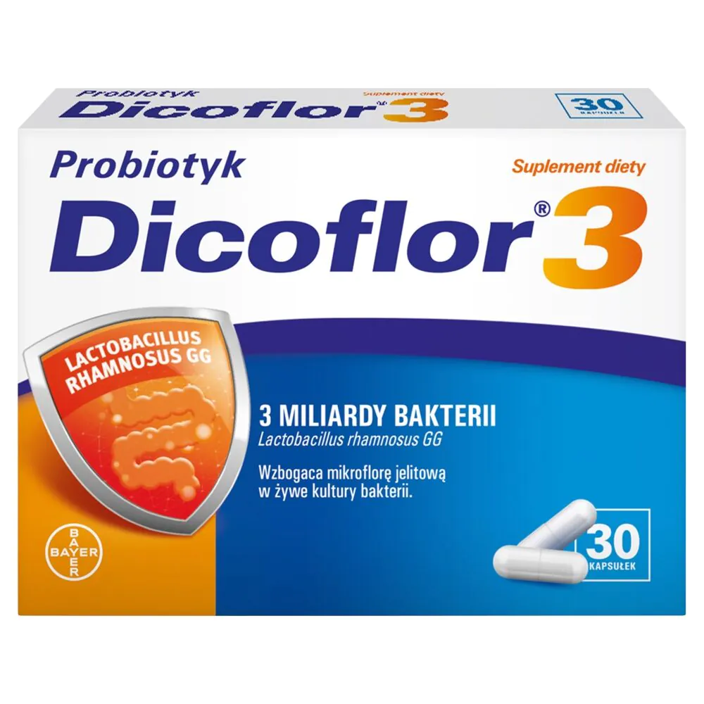 Dicoflor 3, Probiotika til børn fra 3 år og voksne, Kapsler