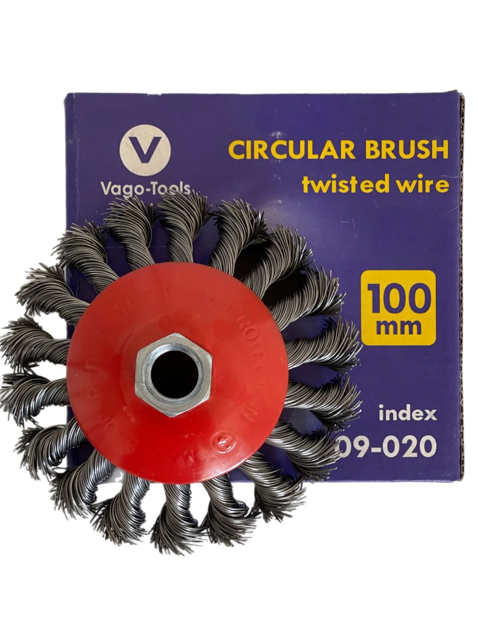 Vago-Tools Kegelbürsten Drahtbürste 100mm Bürste gezopft Winkelschleifer Flex 12x