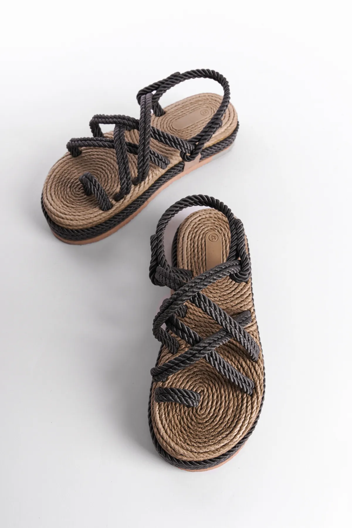 Capone Outfitters  Damen-Sandalen mit Keilabsatz und Schnürung