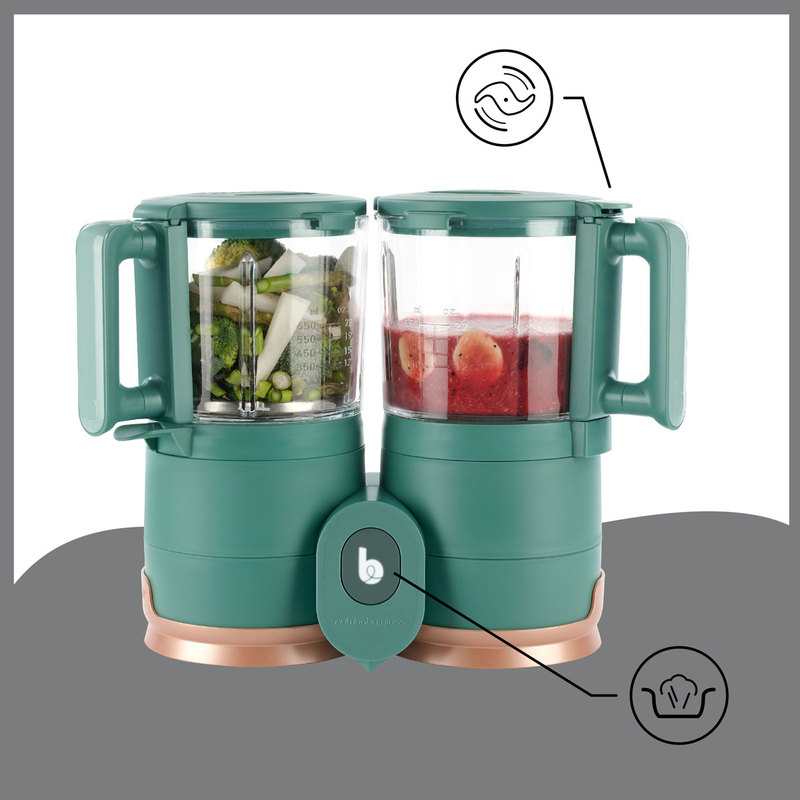 Cuiseur mixeur vapeur Nutribaby Glass vert Babymoov