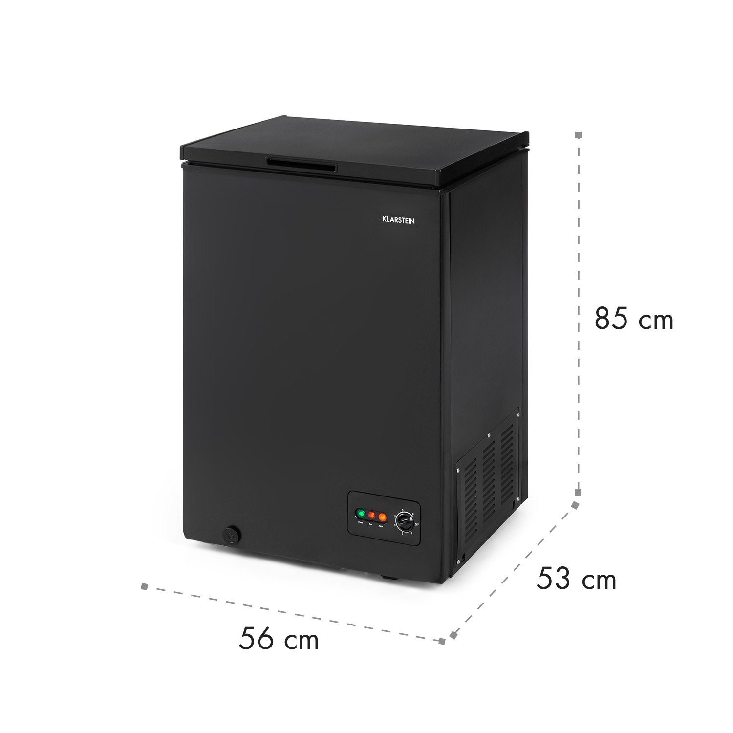 Klarstein Gefrierschrank HEA9-Iceblokk-100 10029353A, 84.5 cm hoch, 54.5 cm breit, Tiefkühlschrank freistehend Gefriertruhe Gefrierschrank groß Kühltruhe