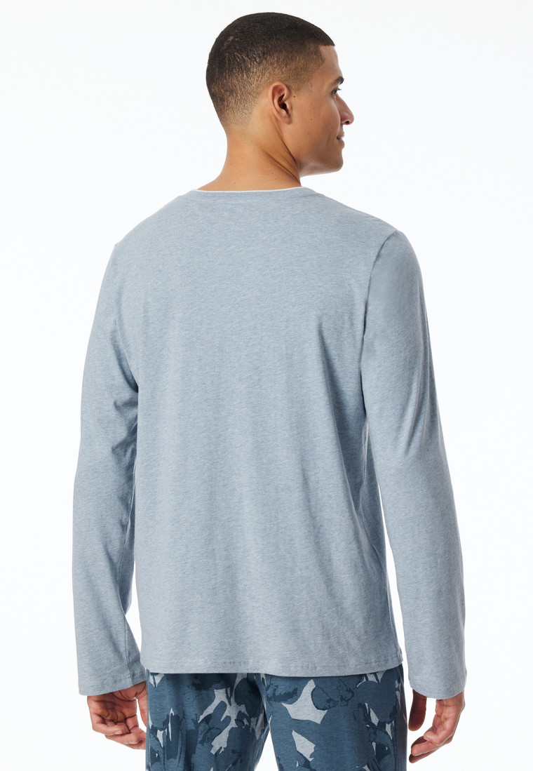 Shirt langarm jeansblau meliert - Mix+Relax