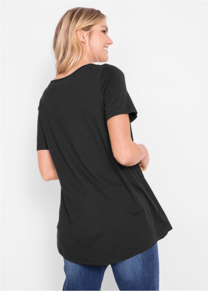 T-Shirt in A-Linien-Form, kurzarm