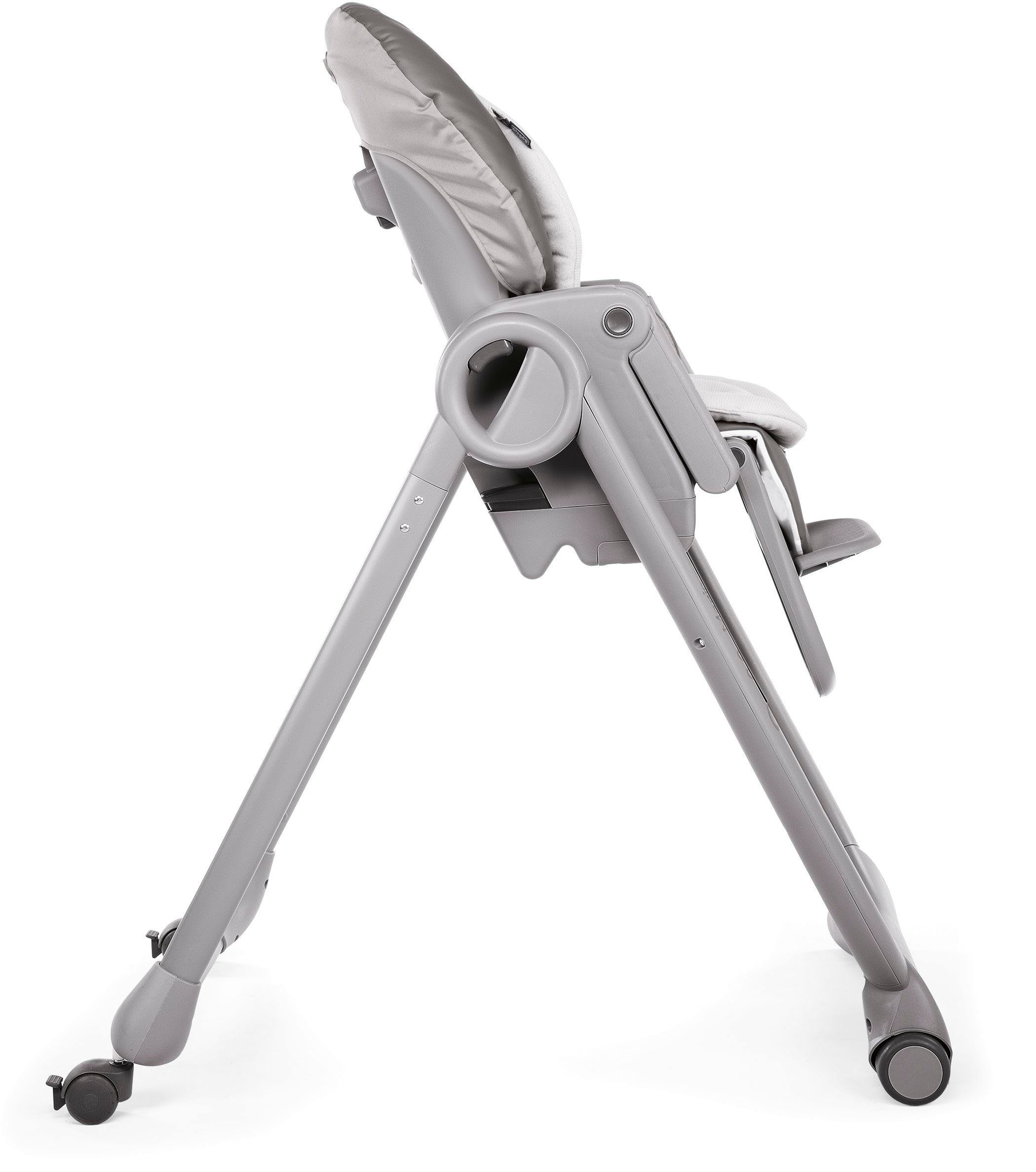 Chicco Hochstuhl Polly Magic Relax, Graphite, mit Spielbogen & Sitzverkleinerer, Made in Europe