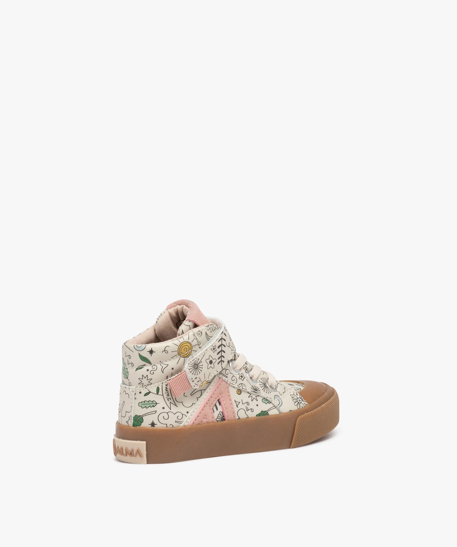 Baskets bébé fille mid-cut à motifs - Alma Planète multicolore | GEMO