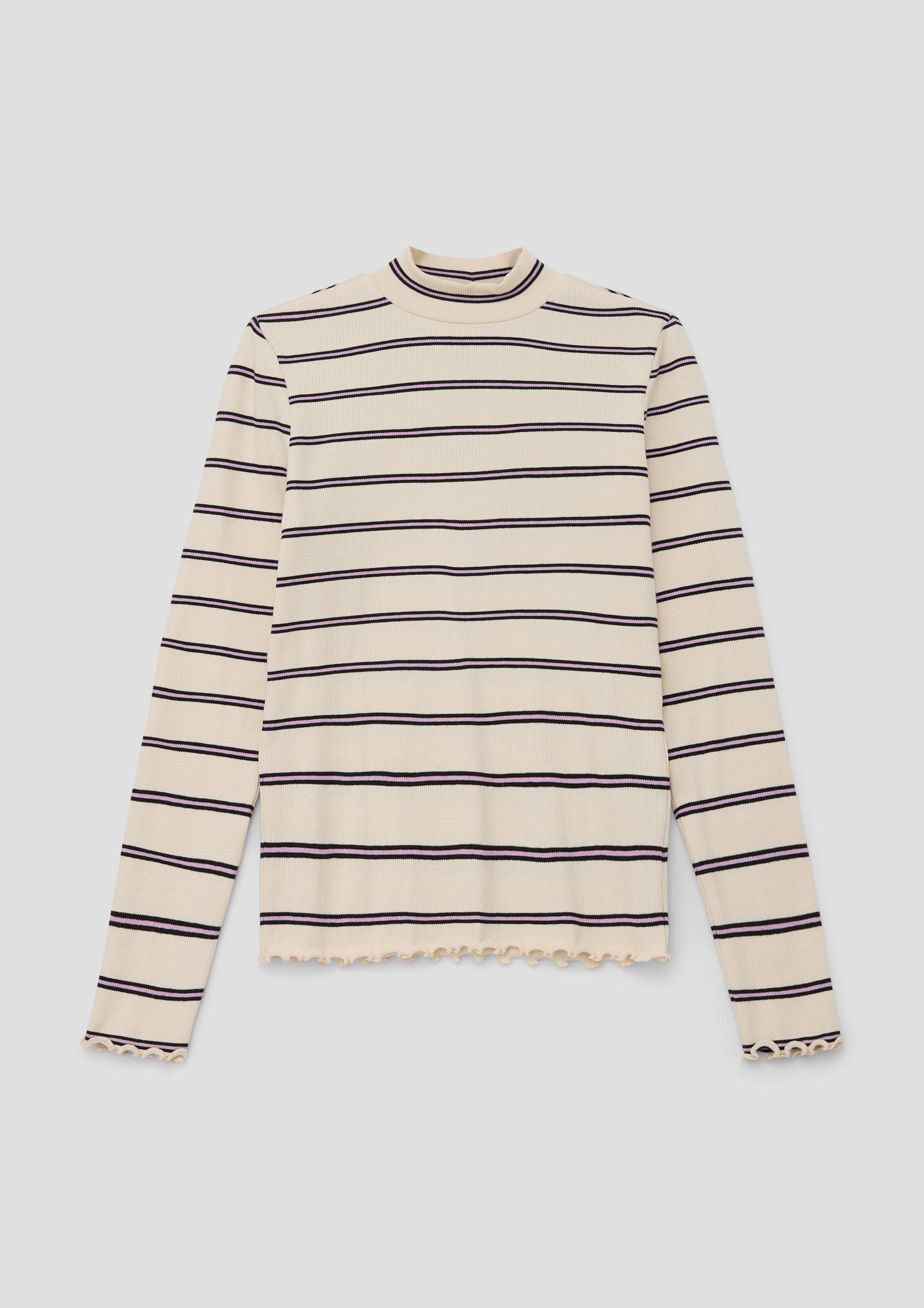 Gestreiftes Longsleeve mit Rippstruktur  2133797-08G1