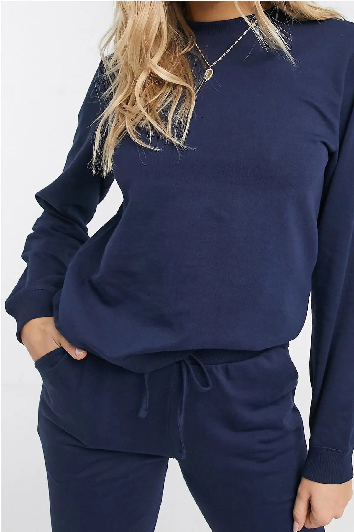 Know  Damen-Pyjama-Set aus marineblauer Baumwolle