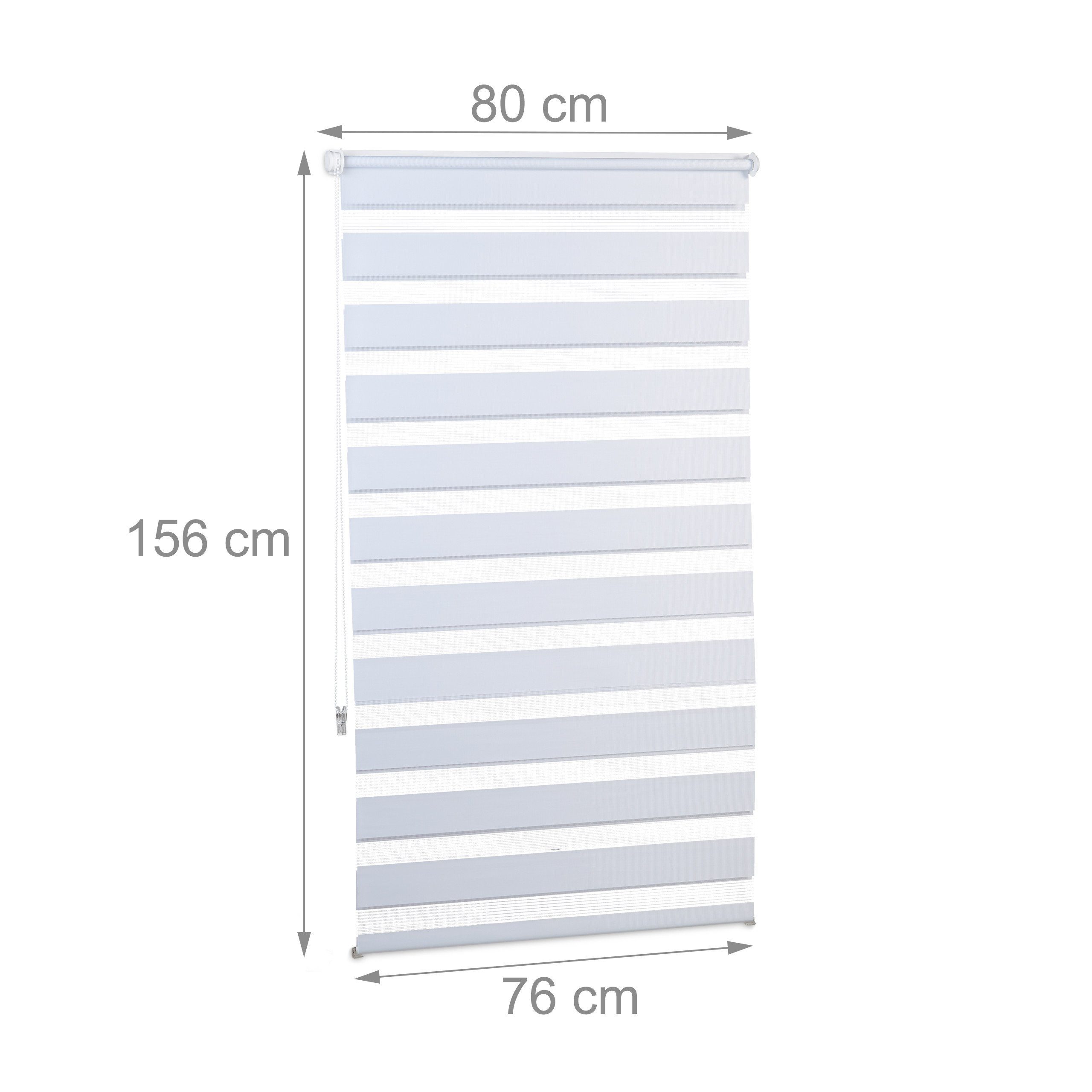 Doppelrollo Doppelrollo Klemmfix ohne bohren in Weiß, relaxdays, 80x150cm