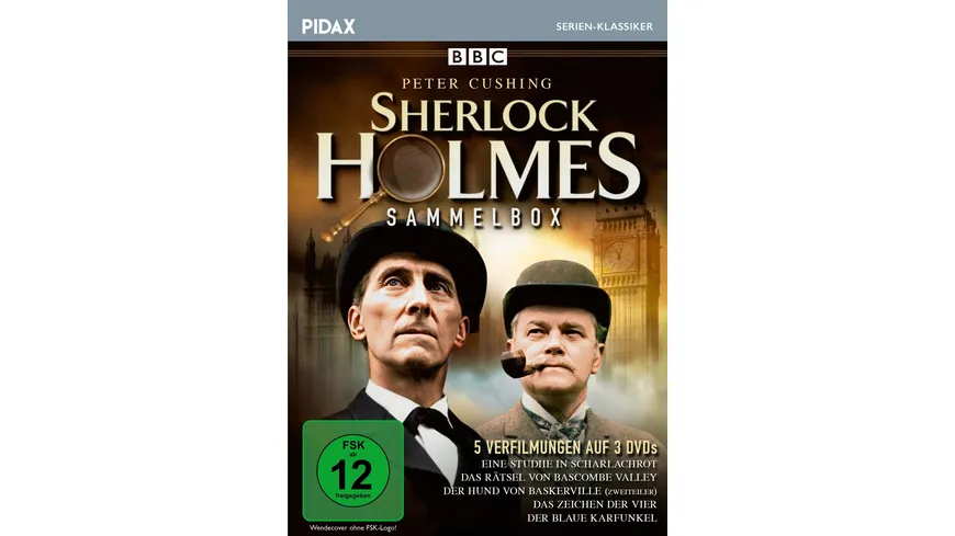 Sherlock Holmes - Sammelbox / 5 spannende Krimis (Pidax Serien-Klassiker)  [3 DVDs]
