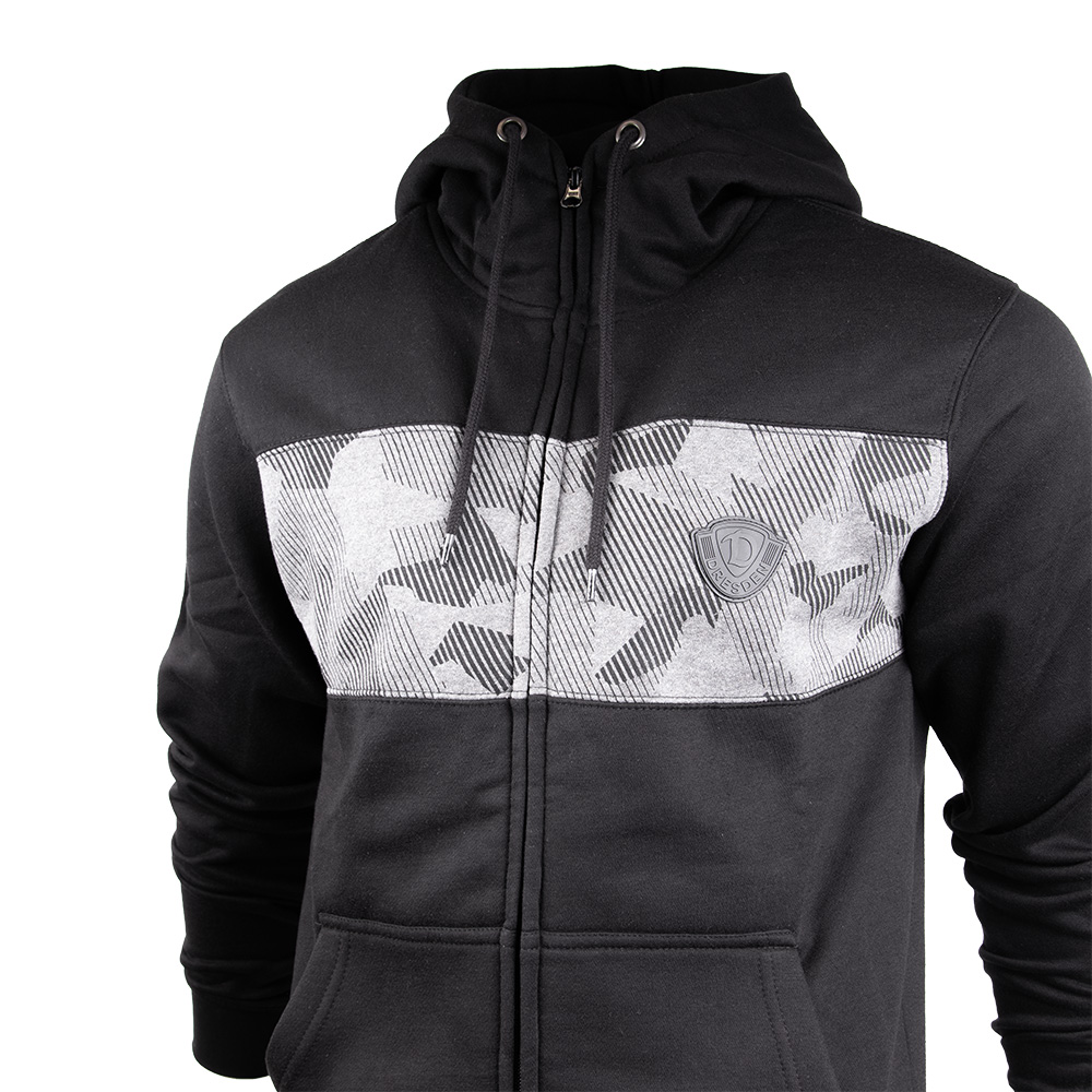 Herren Kapuzenjacke PVC Logo Ton in Ton