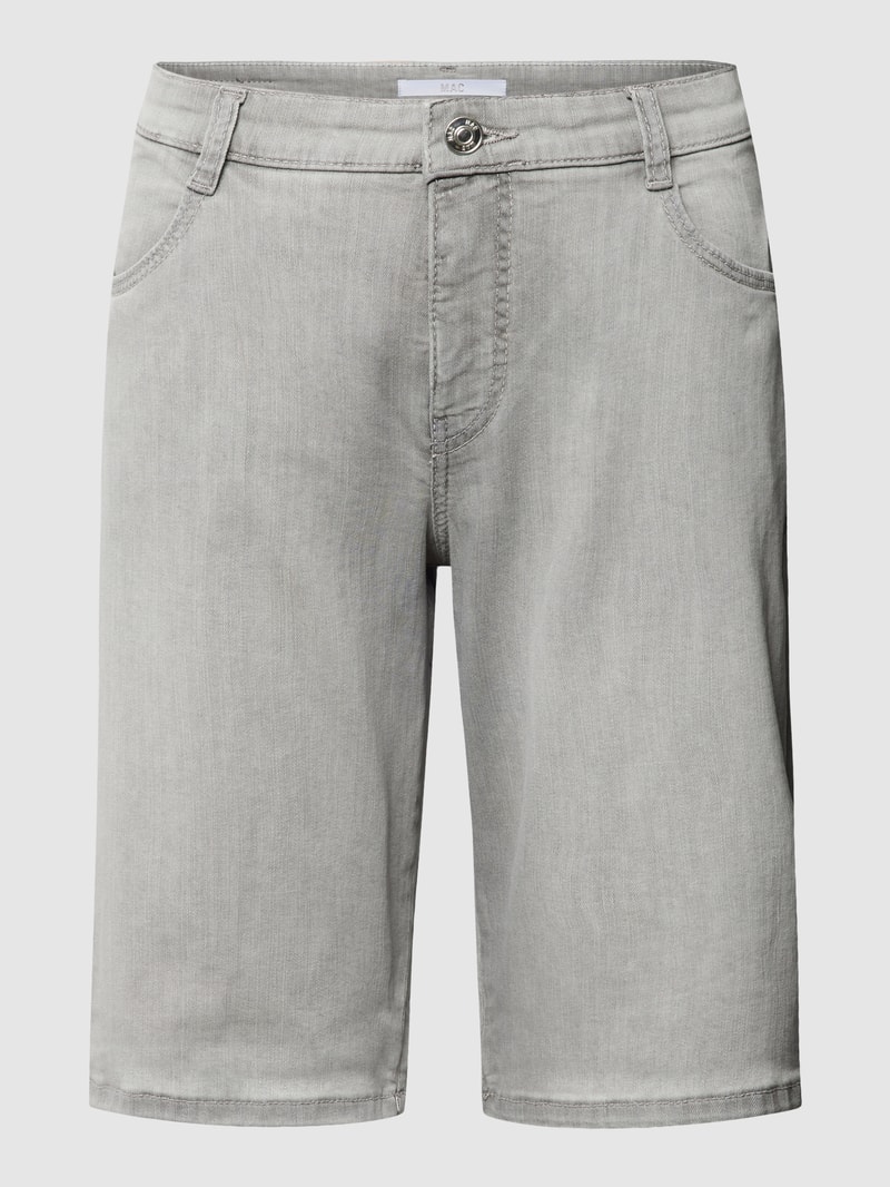 Bermuda mit fixierten Beinumschlägen Modell 'Shorty Summer' in hellgrau