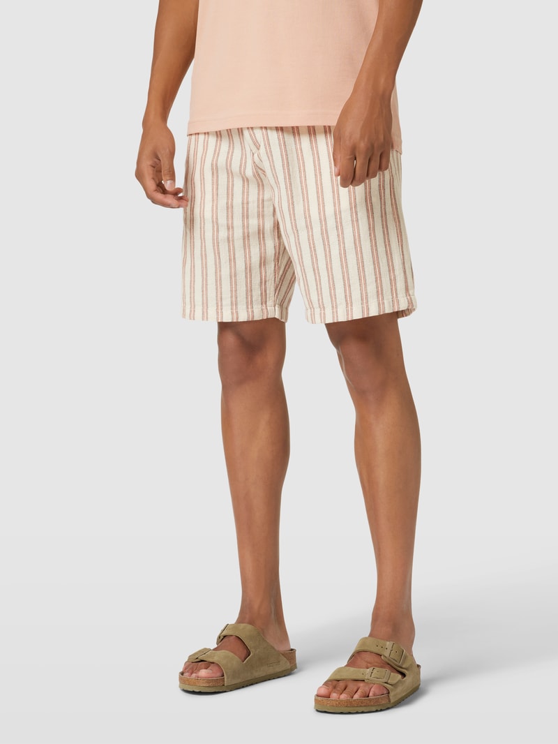 Bermudas mit Streifenmuster Modell 'BRODY' in offwhite