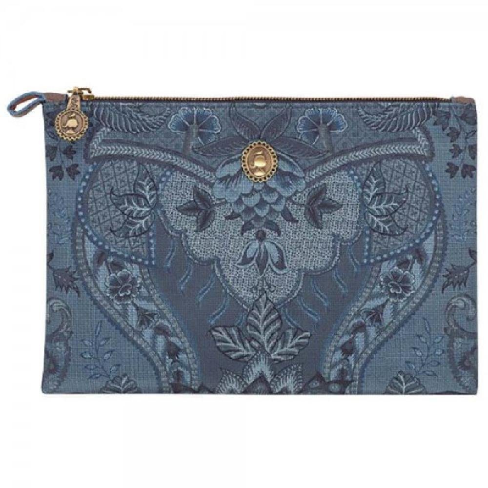 PiP Studio Reisebehälter Kosmetiktasche Pouch Flach Kyoto Festival Denim Blau (M)