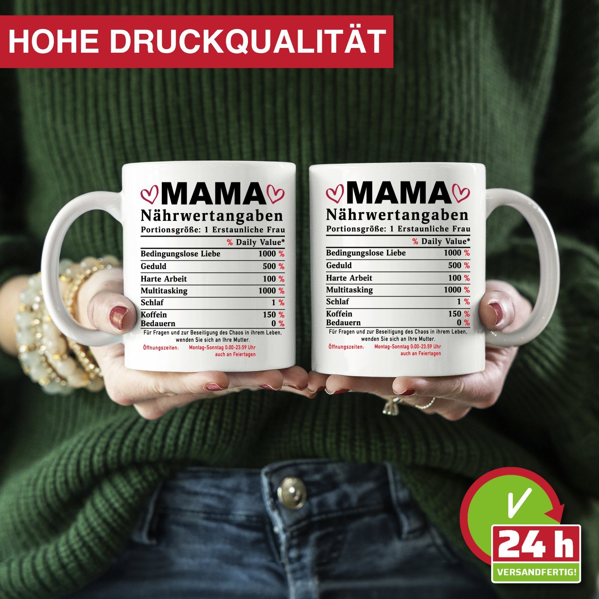 Giftandprint Tasse für Mutter- Mama Tasse als Geschenk zum Muttertag Weihnachtsgeschenke, Mikrowellengeeignet, Spülmaschinengeeignet, Mit Geschenkbox